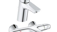 Pachet: Baterie Grohe cada/dus termostat Grohtherm 1000-34816003 + Baterie lavoar Grohe Eurosmart S size-33265002