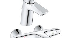 Pachet: Baterie Grohe cada/dus termostat Grohtherm 1000-34816003 + Baterie lavoar Grohe Eurosmart S size-33265002