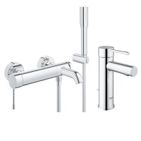 Pachet baterii baie Grohe Essence New,baterie cada cu set dus, baterie lavoar marimea S-(33628001,32898001) - 1