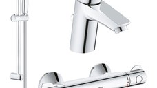 Pachet baterii baie lavoar, baterie cabina dus cu termostat Grohe (33265002,34558000,27853001)