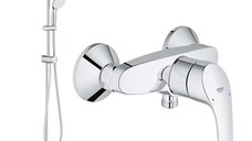 Pachet: Coloana dus Grohe New Tempesta 210,crom,montare pe perete, baterie cabina dus Eurosmart ( 26381001,33555003  )