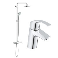 Pachet: Coloana dus termostat Grohe Euphoria 260 ( 27296001), baterie lavoar Grohe Eurosmart S (33265002) - 1
