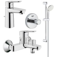 Pachet complet baterii baie Grohe Bau Edge marimea S(GRO11292701), agatatoare baie Essentials (40364001) - 1