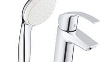 Pachet para dus Grohe New Tempesta Mono, plus baterie lavoar Grohe Eurosmart, marimea S (27852001, 33265002)