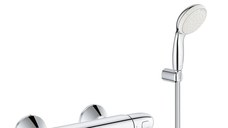 Pachet promo: Baterie cabina dus termostat Grohe Grohtherm 1000 New + set dus Grohe New Tempesta(34143003,27799001)