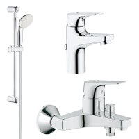 Pachet promo baterii baie 3 in 1 Grohe Bauflow S (23751000,23756000,27853001) - 1