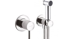 Pachet set de dus igiena intima Kludi Bozz, baterie incastrata, crom - 389980576