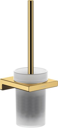 Perie wc cu suport Hansgrohe AddStoris, polished gold optic - 41752990 - 1