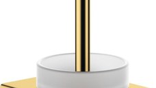 Perie wc cu suport Hansgrohe AddStoris, polished gold optic - 41752990
