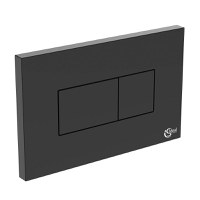 Placa de actionare WC Ideal Standard Solea P2, dubla spalare, orizontala, negru mat - R0110A6 - 1