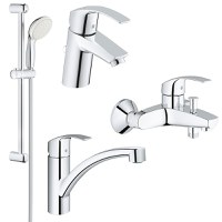 Set complet baterii baie si bucatarie Grohe Eurosmart New-(33265002,33300002,27853001,33281002) - 1
