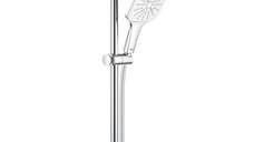 Set de dus Grohe Rainshower 130 SmartActive Cube, 3 jeturi, moon white-  26584LS0