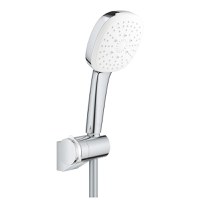 Set de dus Grohe Tempesta Cube 110, 3 functii, suport si furtun, culoare crom - 27584003 - 1