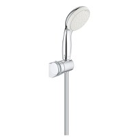 Set dus Grohe New Tempesta 100, 5.7 l/min, 2 functii, suport ajustabil, furtun inclus, Crom-2760110E - 1
