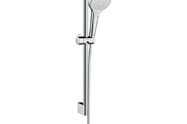 Set dus Hansgrohe Croma Select S Vario, bara de 65 cm, alb-crom - 26562400