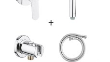 Set dus igiena intima Grohe Trigger Spray, cu baterie incastrata si furtun, crom - 129188