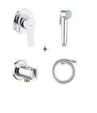 Set dus igiena intima Grohe Trigger Spray, cu baterie incastrata si furtun, crom - 129188 - 1