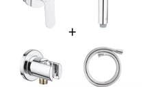 Set dus igiena intima Grohe Trigger Spray, cu baterie incastrata si furtun, crom - 129188
