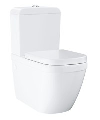 Set vas WC Euro Ceramic 3946200H, montare pe podea, rimless, dubla spalare, alb- 3946200H - 1