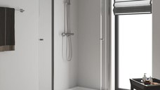 Sistem de dus Grohe Tempesta Cosmopolitan 250 mm, 2 jeturi, termostat, aparent, montare pe perete, crom- 26670000
