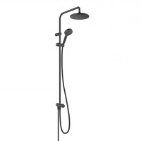 Sistem de dus Hansgrohe Vernis Blend 200, 1 jet Reno, fara baterie, negru mat -  26272670 - 1