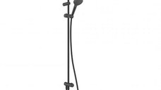 Sistem de dus Hansgrohe Vernis Blend 200, 1 jet Reno, fara baterie, negru mat -  26272670