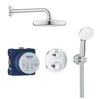 Sistem dus Grohe Grohtherm, incastrat, termostat, 210 mm, crom - 34727000 - 1