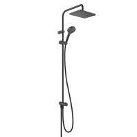 Sistem dus Hansgrohe Vernis Shapen 230 mm, 1 jet Reno, fara baterie, negru mat - 26282670 - 1