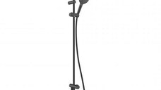 Sistem dus Hansgrohe Vernis Shapen 230 mm, 1 jet Reno, fara baterie, negru mat - 26282670