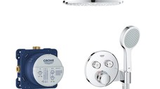 Sistem dus incastrat Grohe Grohtherm SmartControl Perfect Round, crom - 34743000