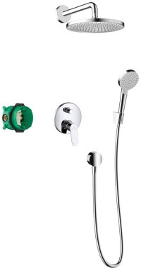Sistem dus incastrat Hansgrohe Crometta S 240,  termostat, crom - 27958000 - 1