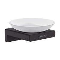 Suport cu savoniera, Hansgrohe, AddStoris, negru mat-41746670 - 1