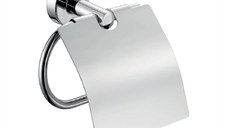 Suport hartie igienica Ferro Mephisto,cu protectie, crom - 6838.0