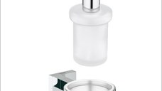 Suport perete si dozator sapun GROHE Essentials Cube-(40508001),(40394001)