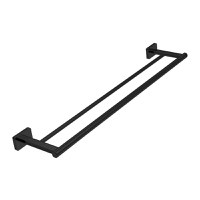 Suport prosop dublu Ferro Greta, negru mat - AGR10BL - 1