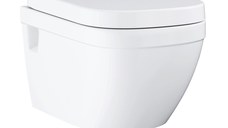 Vas WC Grohe Euro Ceramic, suspendat, capac soft close, rimless, alb - 39703000
