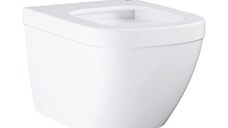 Vas WC Grohe Euro Ceramic , suspendat, evacuare orizontala, rimless, alb -39206000