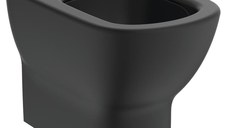 Vas WC Ideal Standard Tesi AquaBlade back-to-wall, pentru rezervor ingropat, negru mat - T0077V3
