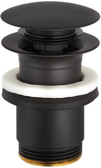 Ventil push-open Kludi pentru lavoare cu preaplin, negru mat - 1042639-00 - 1