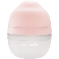 Biberon Anticolici Mombella Breast-Like cu Tetina S Flux Lent, 100% Silicon, 120 ml, Old Roze - 1