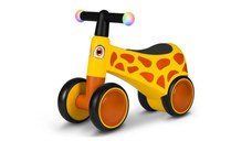 Bicicleta fara pedale, Lionelo, Sammy, Cu 4 roti, Din spuma EVA, Stabila, Manere moi, antiderapante, 12- 36 luni, Greutate maxima suportata 25 kg, Certificata EN 71-1:2014, EN 71-2:2011, EN 71-3:2019, Galben
