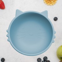Bol din silicon, AppeKids, Kitty I - Aqua Blue - 1
