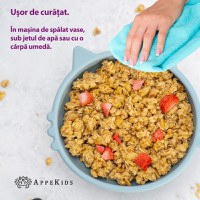 Bol din silicon, AppeKids, Kitty I - Aqua Blue - 4
