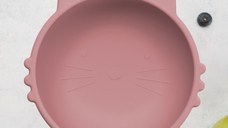Bol din silicon, AppeKids, Kitty I - Old Rose