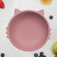 Bol din silicon, AppeKids, Kitty I - Old Rose - 1
