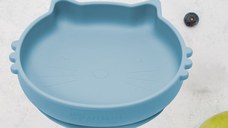 Bol din silicon, AppeKids, Kitty II - Aqua Blue