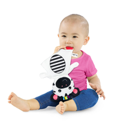 Bright Starts - Jucarie de dentitie din plus pentru bebelusi Zebra Zen - 1