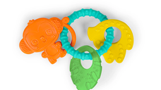 Bright Starts - Set 3 Jucarii de Dentitie Texturate Tropical Chews - Maimutica, Frunza, Banana