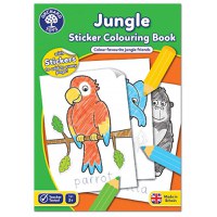 Carte de Colorat Orchard Toys cu Activitati in Limba Engleza si Abtibilduri Jungla - 1