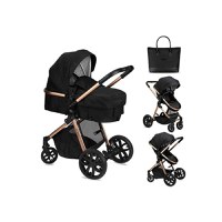 Carucior 2 in 1 Momi cu Landou Transformabil in Parte Sport Limuru Black - 2